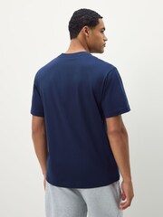 Lacoste Blue Classic Fit Colorblock Jersey T-Shirt - Image 2 of 4