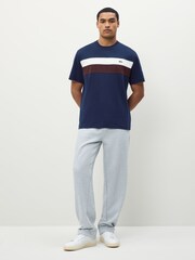Lacoste Blue Classic Fit Colorblock Jersey T-Shirt - Image 4 of 4