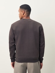 Lacoste Brown Classic Fit Brushed Fleece Sweatshirt - Image 2 of 6