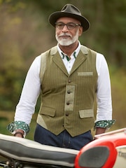Joe Browns Green Striped Waistcoat - Image 2 of 7