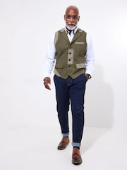 Joe Browns Green Striped Waistcoat - Image 4 of 7