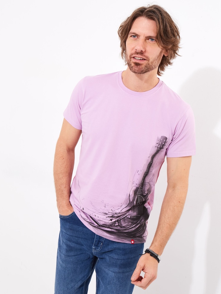 Joe Browns Sketchy Guitar Graphic 100% Cotton T-Shirt - Bild 1 von 5
