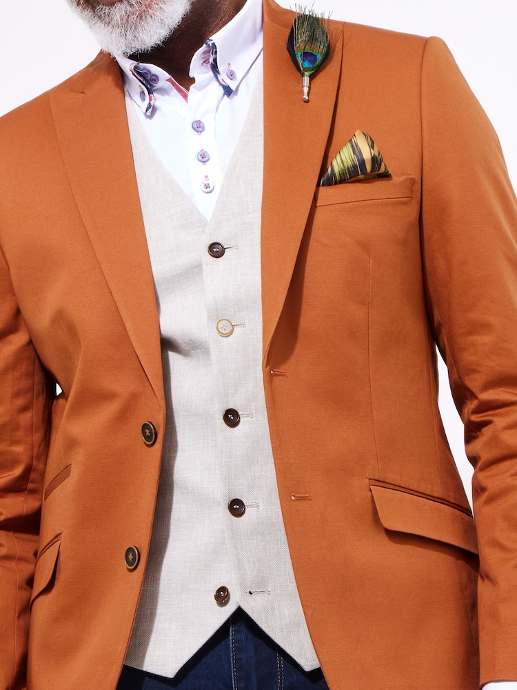 Joe Browns Orange Terracotta Blazer - Image 7 of 8