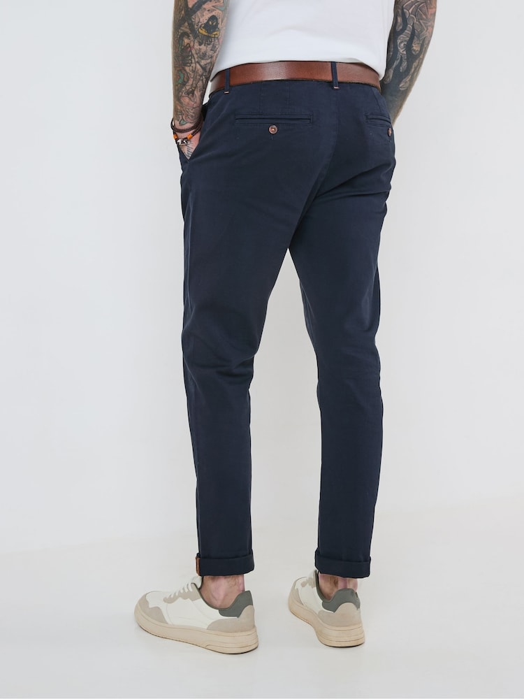Joe Browns Blue Straight Leg Chino Trousers - Image 2 of 5