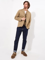 Joe Browns Brown Vintage Workwear Twill Blazer - Image 4 of 7