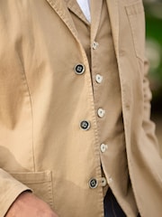 Joe Browns Brown Vintage Workwear Twill Blazer - Image 5 of 7