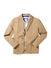 Joe Browns Brown Vintage Workwear Twill Blazer - Image 7 of 7