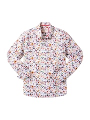 Joe Browns White Spring Ditsy Floral Print Long Sleeve 100% Cotton Shirt - Image 5 of 5