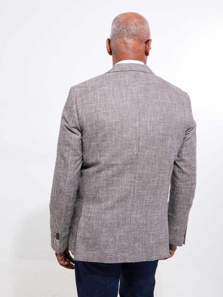 Joe Browns Brown Woven Blend Blazer - Image 4 of 7