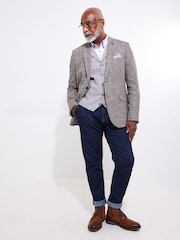 Joe Browns Brown Woven Blend Blazer - Image 5 of 7