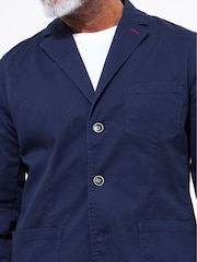Joe Browns Blue Vintage Workwear Twill Blazer - Image 3 of 7
