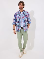 Joe Browns Green Washed Straight Leg Chino Trousers - Image 3 of 5