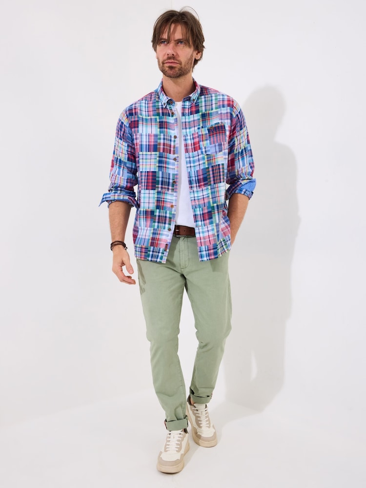 Joe Browns Green Washed Straight Leg Chino Trousers - Image 3 of 5