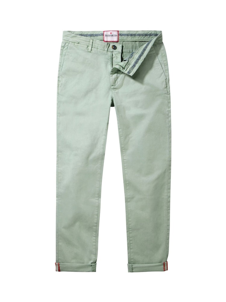 Joe Browns Green Washed Straight Leg Chino Trousers - Image 5 of 5