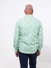 Joe Browns Green Summer Ditsy Floral Print Long Sleeve 100% Cotton Shirt - Image 2 of 5