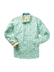 Joe Browns Green Summer Ditsy Floral Print Long Sleeve 100% Cotton Shirt - Image 5 of 5