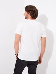 Joe Browns Wooden Button Detail Henley 100% Cotton T-Shirt - Image 4 of 5