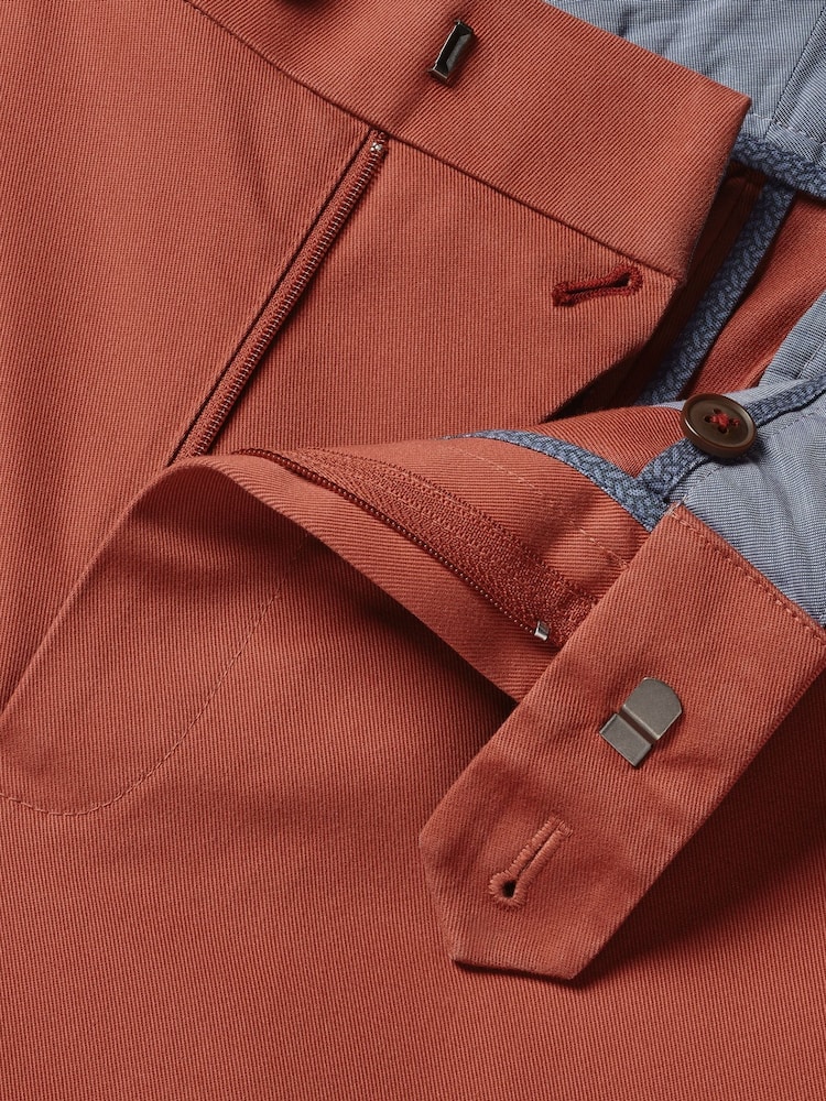 Charles Tyrwhitt Brown Slim Fit Smart Casual Chino  Trousers - Image 5 of 5