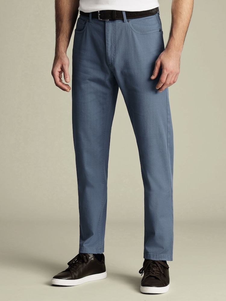 Charles Tyrwhitt Blue 5 Pocket Sf Jeans - Image 1 of 5
