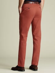 Charles Tyrwhitt Brown Classic Fit Smart Casual Chino Trousers - Image 2 of 5