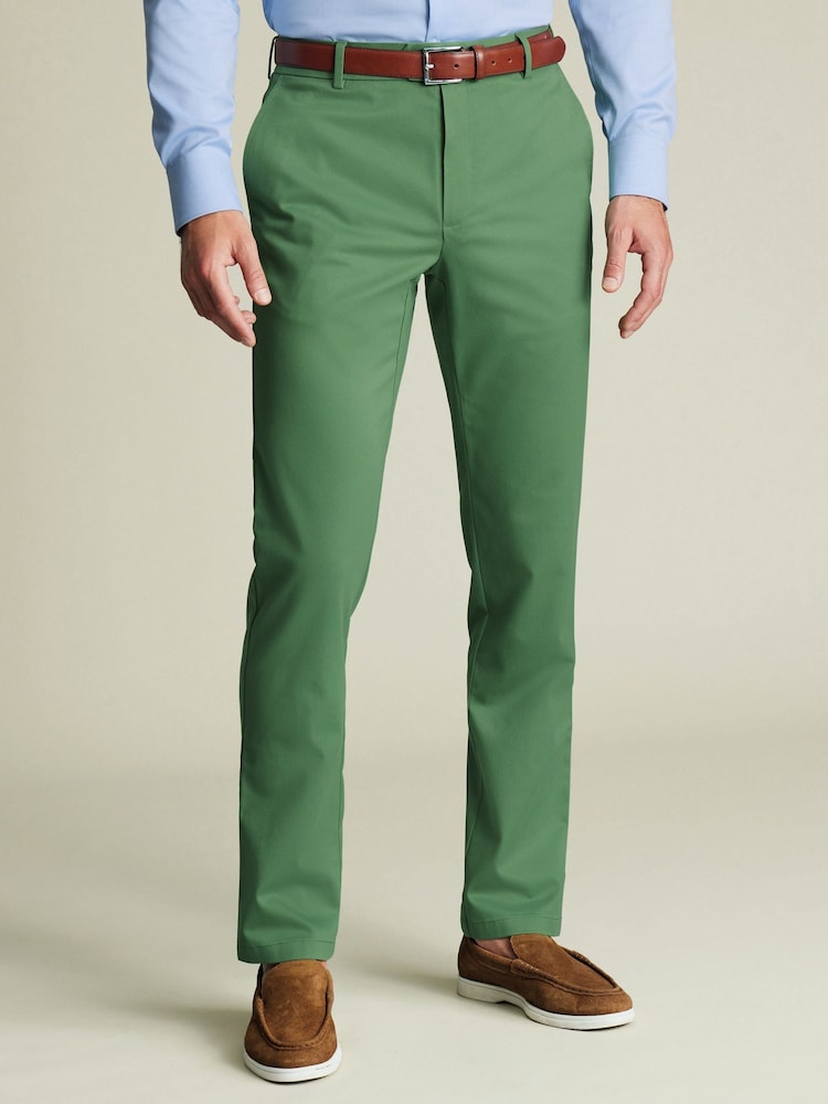 Charles Tyrwhitt Green Smart Casual Chino Trousers - Image 2 of 5