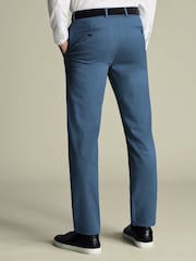 Charles Tyrwhitt Blue Slim Fit Smart Casual Chino Trousers - Image 2 of 5