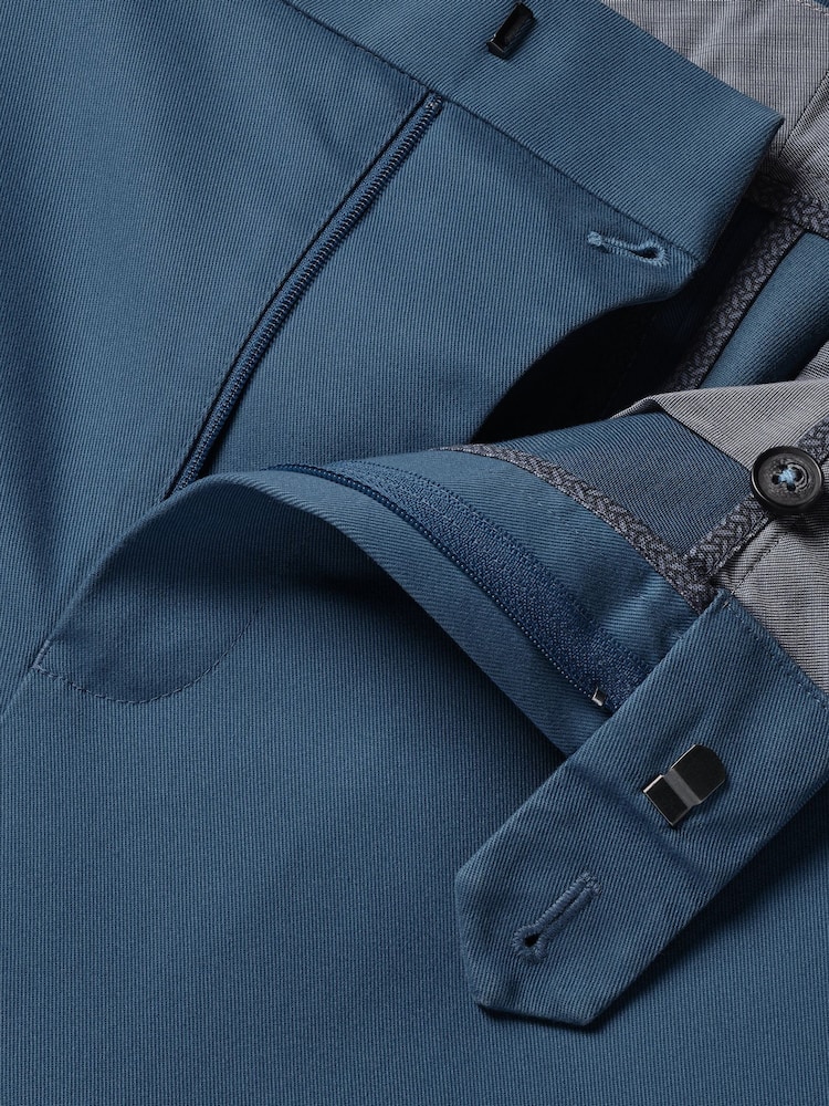 Charles Tyrwhitt Blue Slim Fit Smart Casual Chino Trousers - Image 5 of 5
