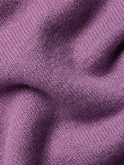Charles Tyrwhitt Purple Cashmere Zip Neck Jumper - Image 5 of 5
