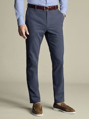 Charles Tyrwhitt Blue Classic Fit Smart Casual Chino Trousers - Image 2 of 5