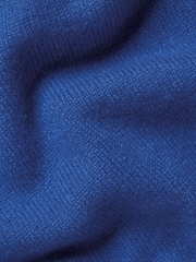 Charles Tyrwhitt Blue Cashmere Zip Neck Jumper - Image 5 of 5