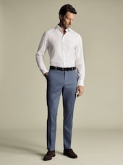 Charles Tyrwhitt Blue Slim Fit Smart Trousers - Image 3 of 5