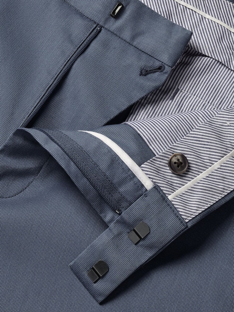 Charles Tyrwhitt Blue Slim Fit Smart Trousers - Image 5 of 5