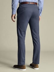 Charles Tyrwhitt Blue Slim Fit Smart Casual Chino Trousers - Image 2 of 5