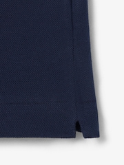 Lacoste Regular Fit Blue Fit L.12.12 Stripe Collar Piqué Polo Shirt - Image 3 of 3