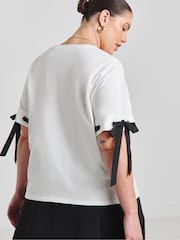 Simply Be Ribbon Trim T-Shirt - Imagen 2 de 4