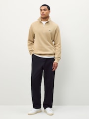 Lacoste Brown Regular Fit High Neck Zipped Sweatshirt - Image 4 of 5