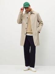 Lacoste Brown Regular Fit High Neck Zipped Sweatshirt - Image 5 of 5