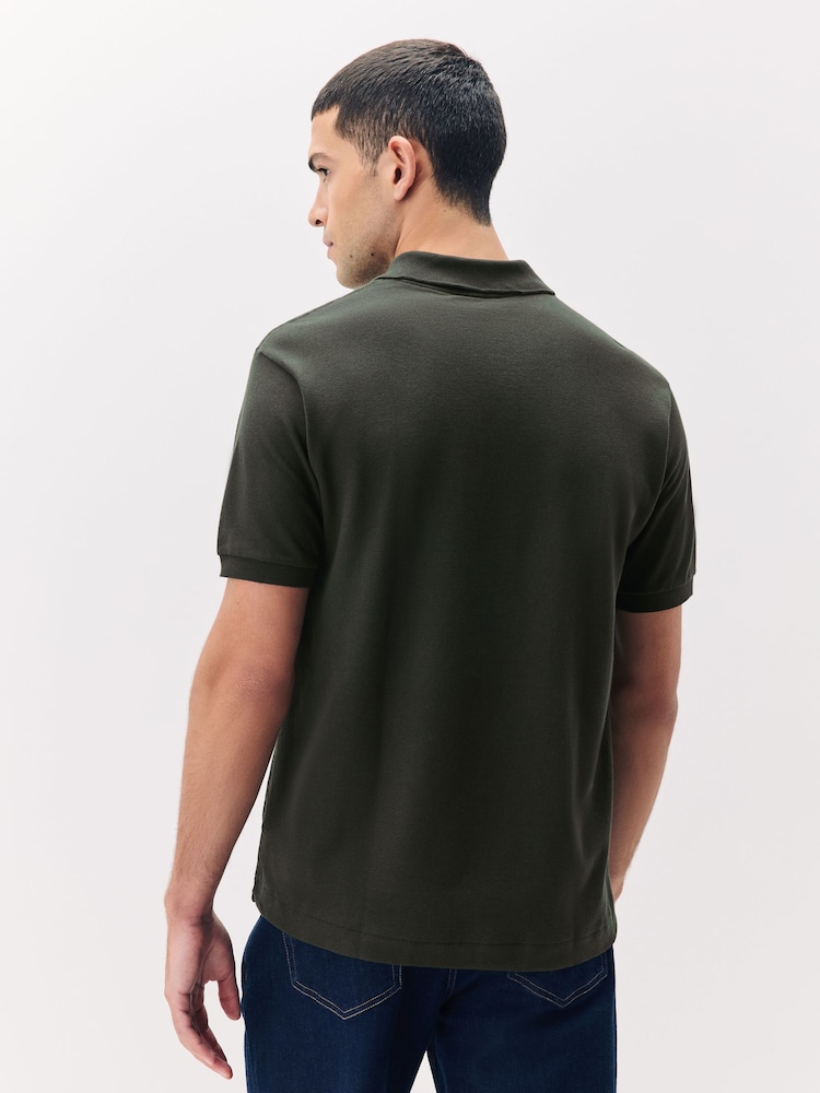 Lacoste Green Petite Original L.12.12 Piqué Cotton Polo Shirt - Image 2 of 4