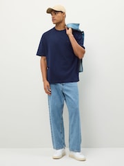 Azul marino - Lacoste Loose Fit Heavy Cotton Jersey T-Shirt - Imagen 3 de 6