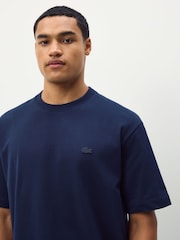 Azul marino - Lacoste Loose Fit Heavy Cotton Jersey T-Shirt - Imagen 4 de 6