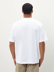 Lacoste White Loose Fit Heavy Cotton Jersey T-Shirt - Image 2 of 5