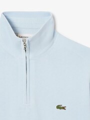 Lacoste Regular Fit Blue High Zipped Neck Sweater - Image 3 of 3