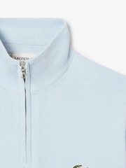 Lacoste Blue Regular Fit High Zipped Neck Sweater - Image 6 of 7