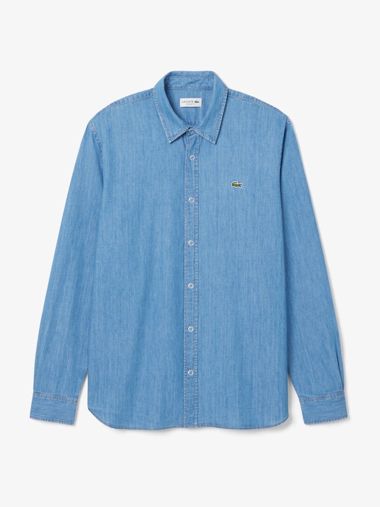 Lacoste Blue Denim Regular Fit Denim Shirt - Image 1 of 3 Lacoste Blue Denim Regular Fit Denim Shirt - Image 1 of 3