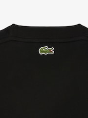 Lacoste Black Signature Print Cotton T-Shirt - Image 2 of 3