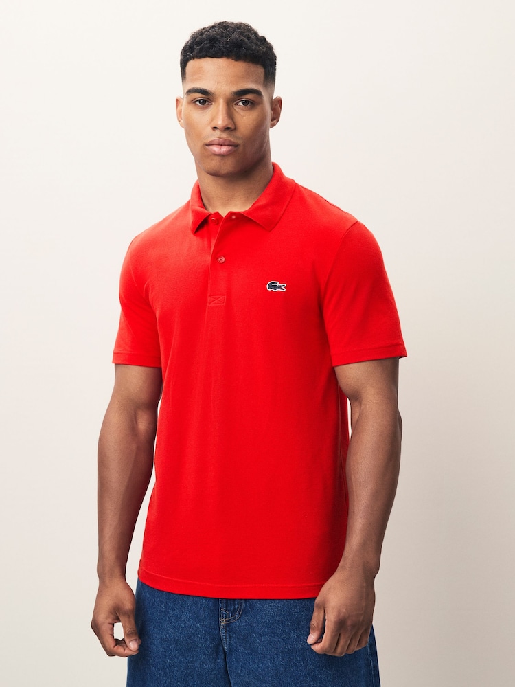 Lacoste Regular Fit Red Cotton Ottoman Polo Shirt - Image 1 of 1