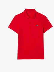 Lacoste Regular Fit Red Cotton Ottoman Polo Shirt - Image 4 of 5