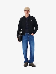 Lacoste Blue Waterproof Twill Harrington Jacket - Image 3 of 8