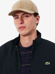 Lacoste Blue Waterproof Twill Harrington Jacket - Image 4 of 8