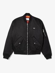 Lacoste Black Water Repellent Padded Bomber Jacket - Image 1 of 3